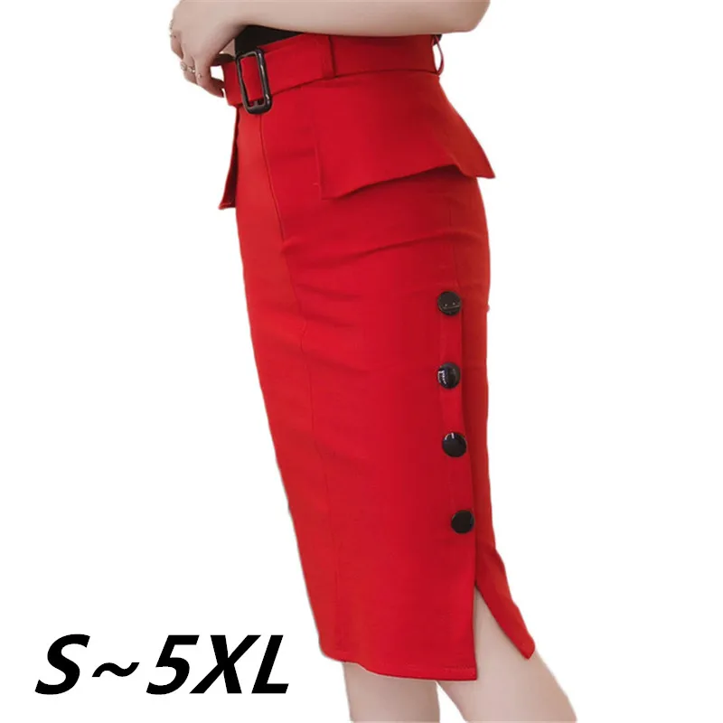 S ~ 5XL 2017 Весна Лето Новый Элегантный Sexy Bodycon Тонкий Бинты высокая Талия Колен ПР