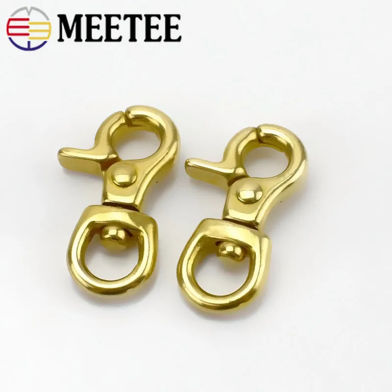 MEETEE 2 шт. Литой Медный крюк из чистой латуни крючки багажная фурнитура ручной