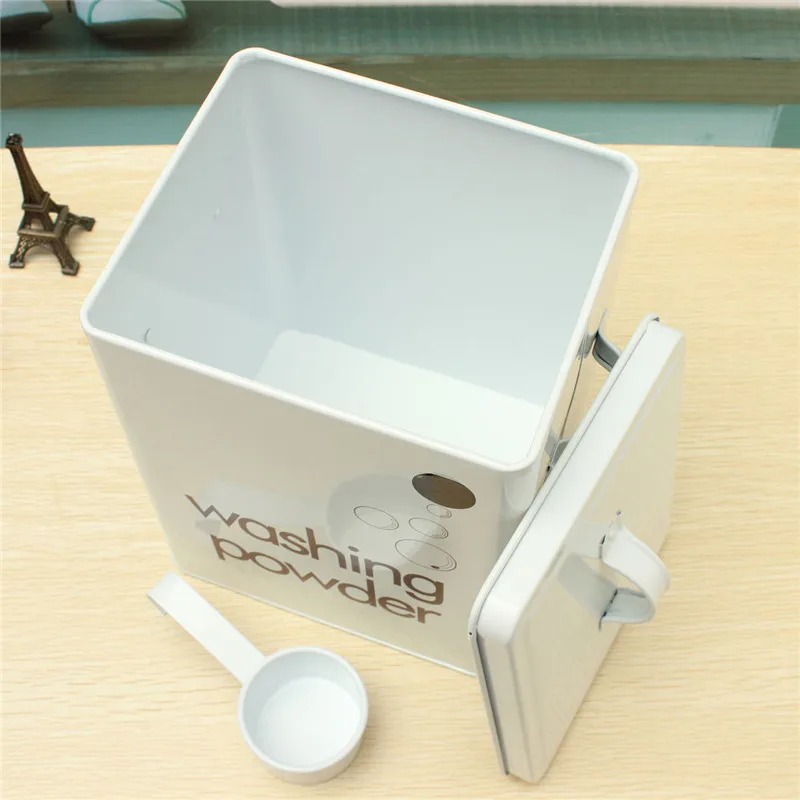 Жестяная коробка для хранения стирального порошка винтажный Ретро контейнер