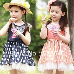child clothing Dot crumpled dress children garment | Детская одежда и обувь