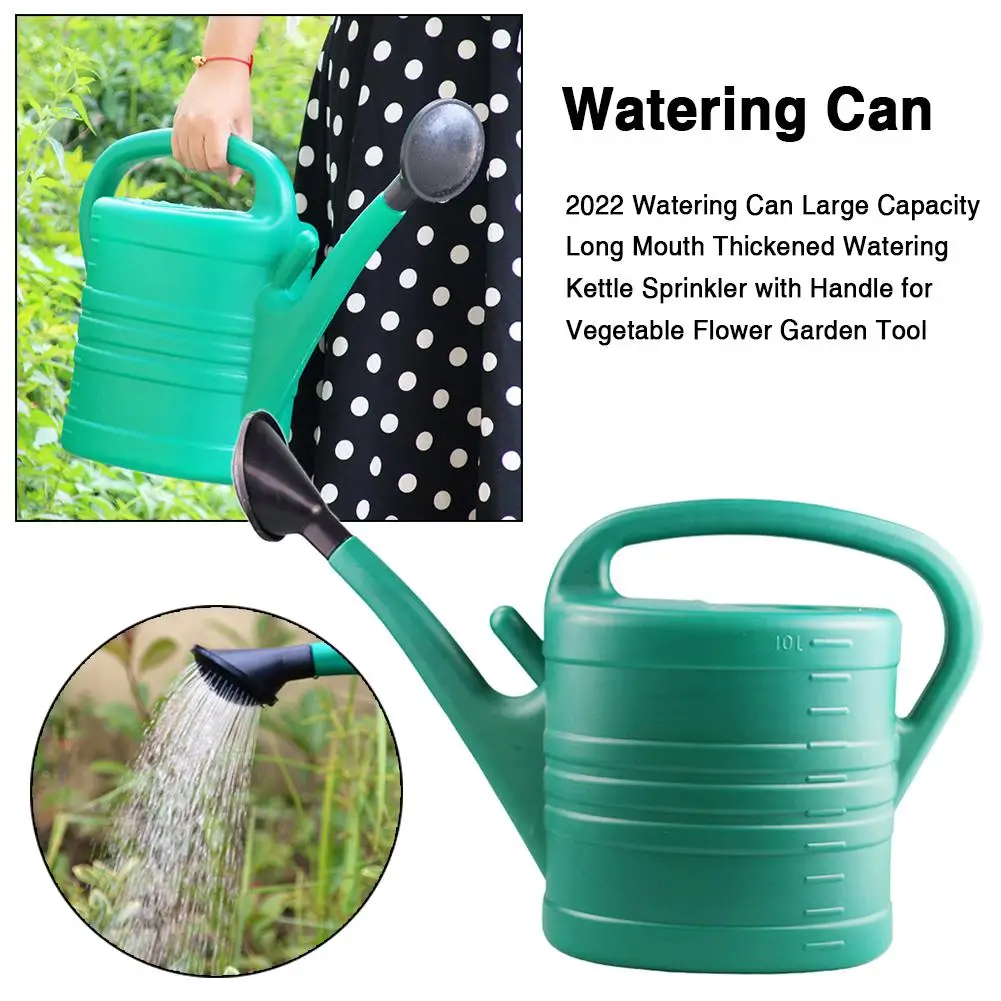 5L8L Watering Can Large Capacity Long Mouth Thickened Watering Kettle Sprinkler With Handle For Vegetable Flower Garden Tool