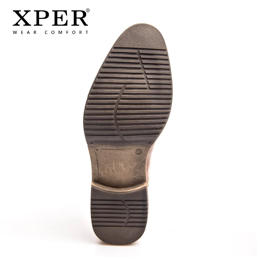 XPER/брендовая повседневная кожаная обувь больших размеров 40-48 Мужская Удобная