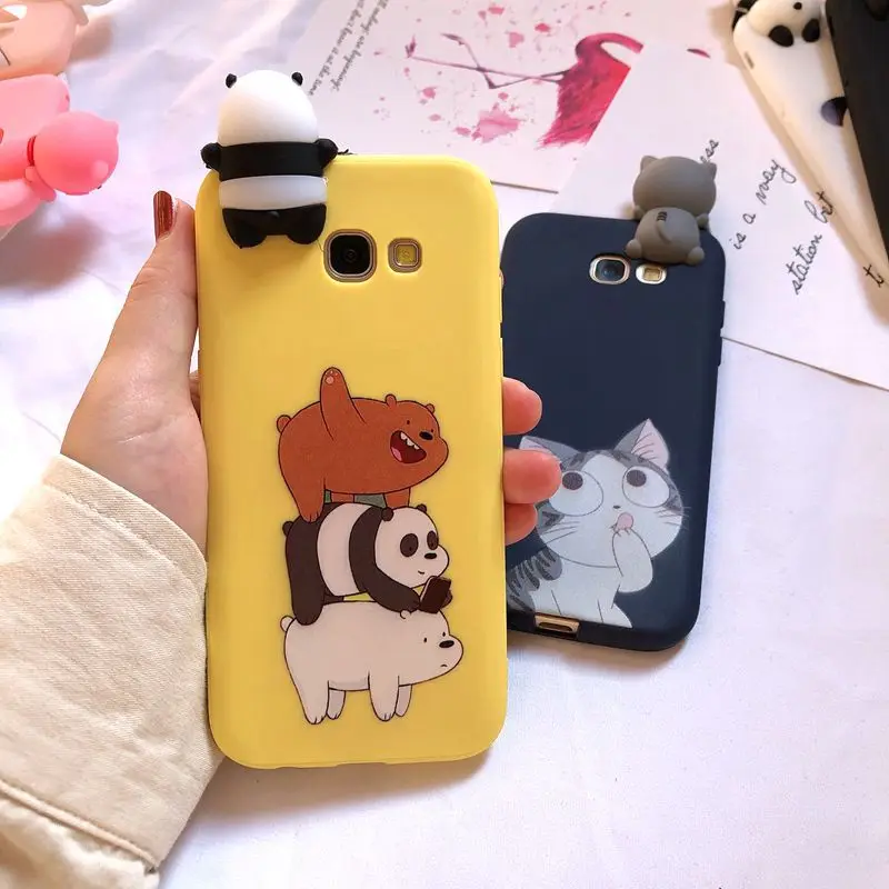 A30 A50 M10 M20 3D чехол для Etui samsung Galaxy A6 A7 A8 A9 чехол Kawaii Медведь Единорог чехол для samsung A3 A5 A7 случаев