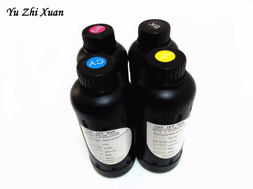 6 шт. K C M Y LC LM светодиодные УФ чернила для Epson R3000 1390 1400 1410 4800 4880 планшетный печатные