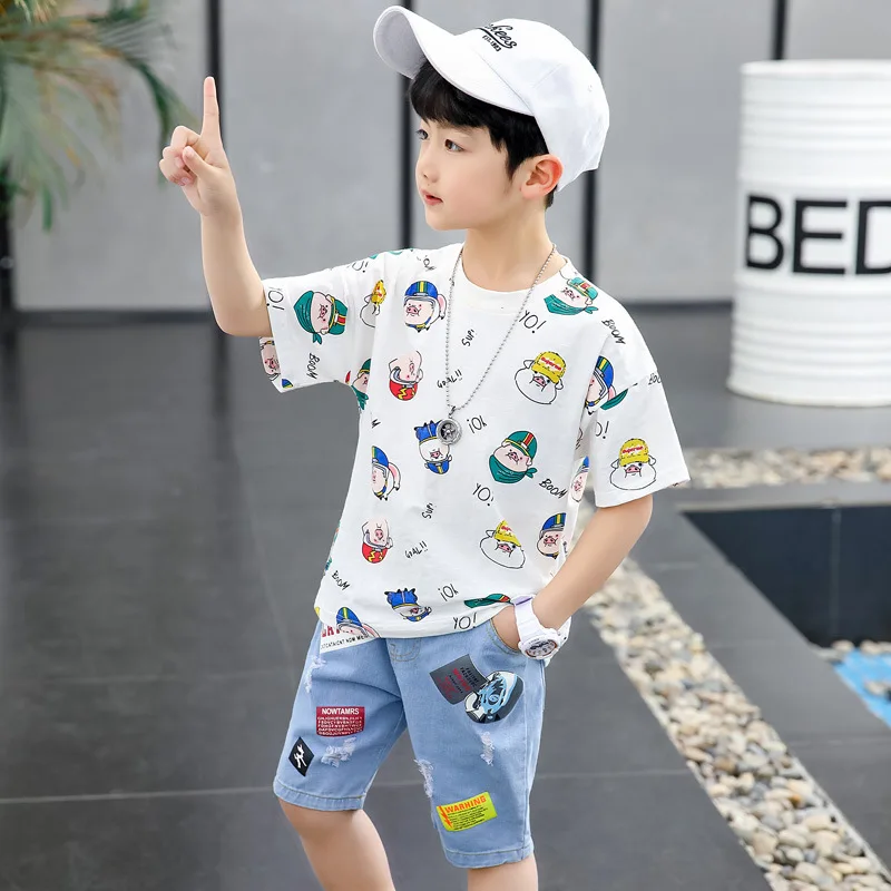Комплект летней одежды для мальчиков детская одежда эксклюзивные комплекты
