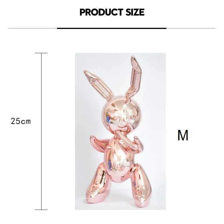 Jeff Koons Кролик Милые Животные Смола скульптура свадебный декоративный шар Кролик дом в скандинавском стиле украшения Аксессуары декор для дома