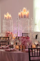 60cm tall crystal flower stand wedding table centerpiece wedding props 10pcslot