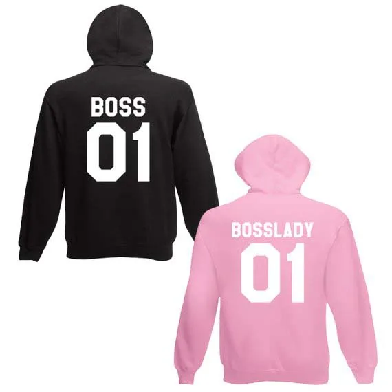 Sugarbaby Boss/женские толстовки с капюшоном, толстовки для пар, Одинаковая одежда для пары, рождественский подарок, толстовка с надписью Boss Lady 01, модные топы