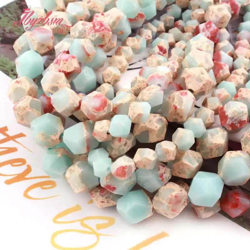 6 8 10mm Round Cube Faceted Green ShouShan Stone Spacer Loose Beads For DIY Necklace Bracelet Jewelry Making 15&quot Free Shipping |