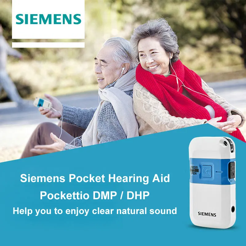 Цифровой карманный слуховой аппарат Siemens, слуховые аппараты Pockettio DMP для умеренной и тяжелой потери, усилители звука, мини слуховое устройство, распродажа
