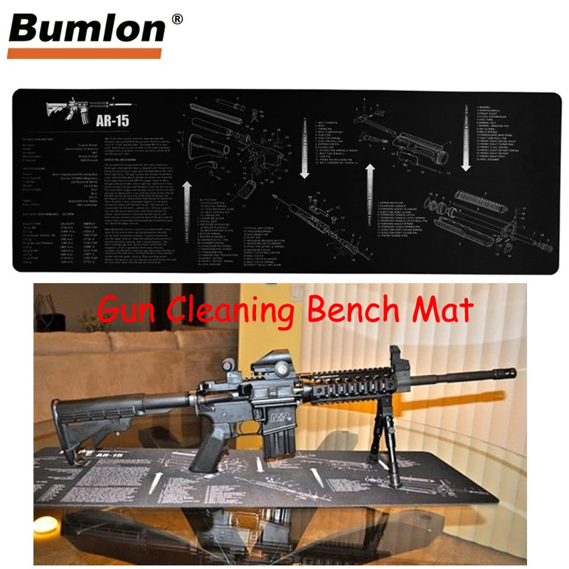 

Gun Cleaning Bench Mat Rubber Carpet Waterproof Non-Slip with Instructions Armourist Mat for Tactical hunting Airsoft