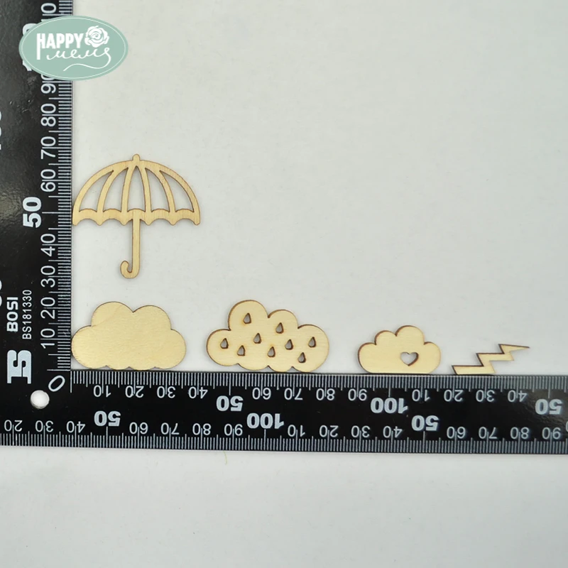 Happymems освещение деревянные формы Cloud Thunder украшения для скрапбукинга сделай сам