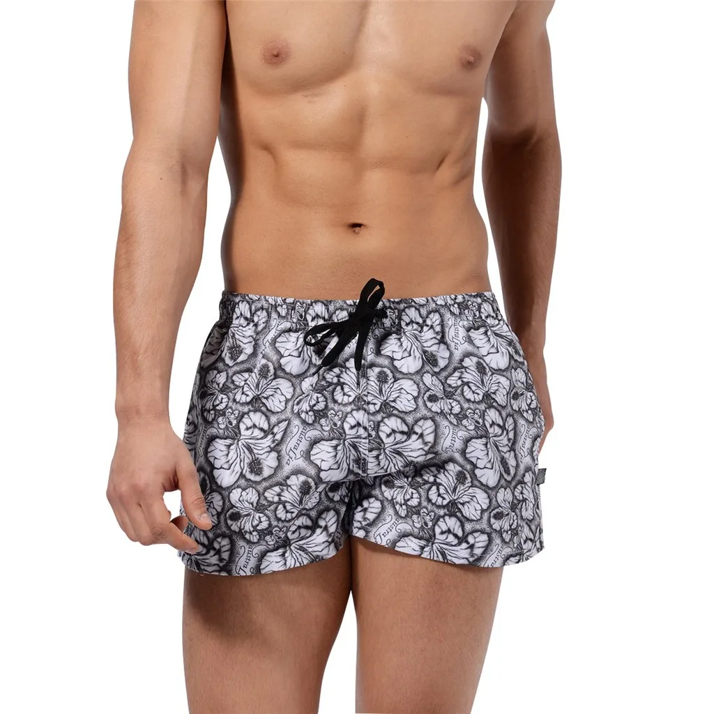 Модные мужские дышащие штаны пляжные плавки с принтом для бега Удобные Свободные