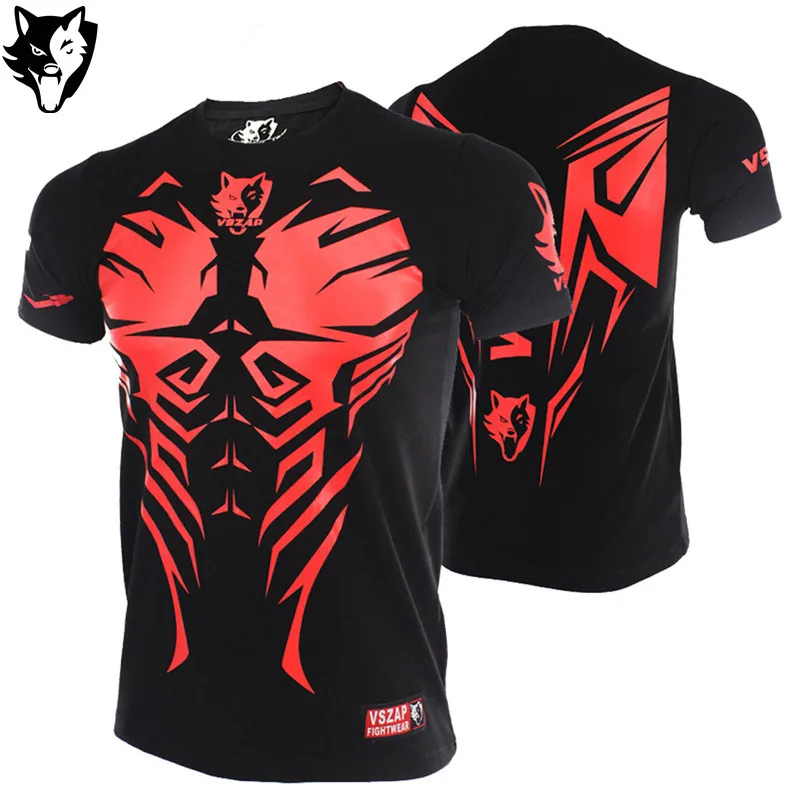 VSZAP Shadow Hunter боксерские майки mma одежда для бокса Муай Тай T майка, Топ Единоборства стиль fFitness тренировки спортивные топы
