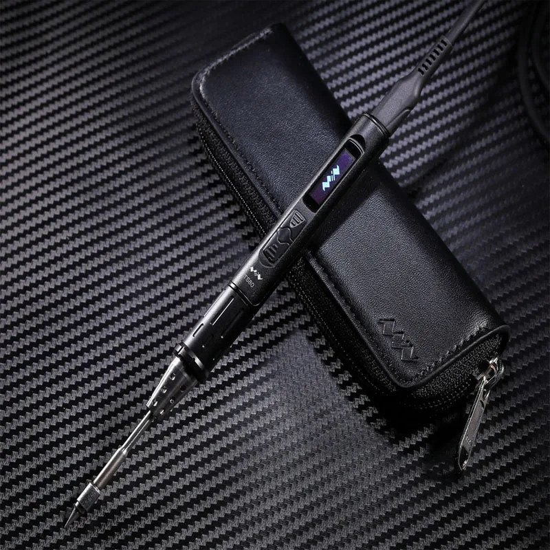 TS80 портативный Электрический паяльник с регулируемой температурой цифровая паяльная станция с OLED дисплеем usb type C сварочные железные наконечники