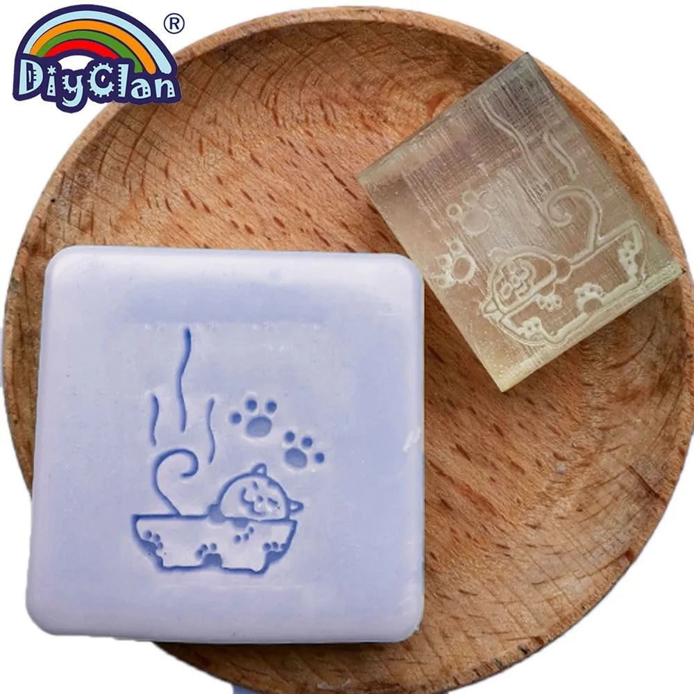Ручной работы мыло штамп плесень Мини diy Pussy Spa узоры органическое стекло мыло решений акриловые Главы Z0033XZ