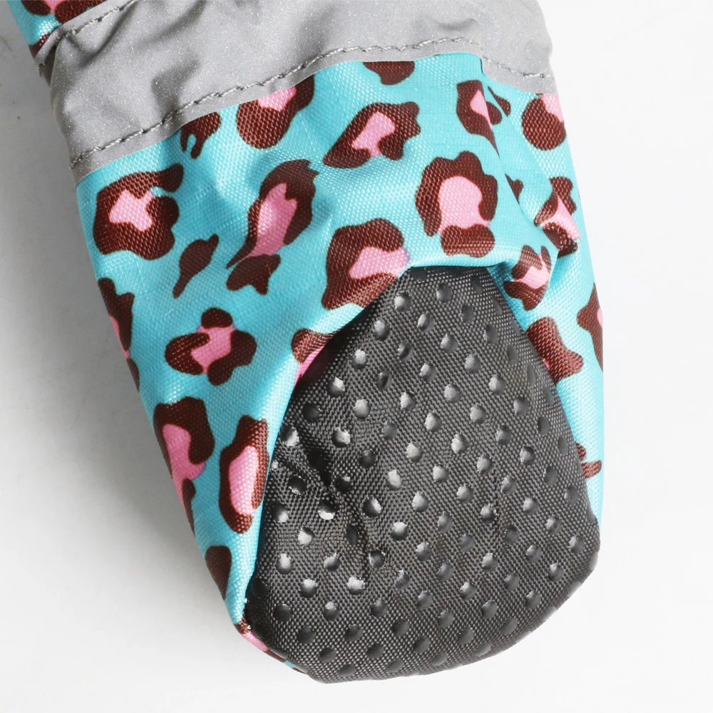 Зимняя нескользящая обувь для собак 4 шт. толстые теплые ботинки от снега и дождя