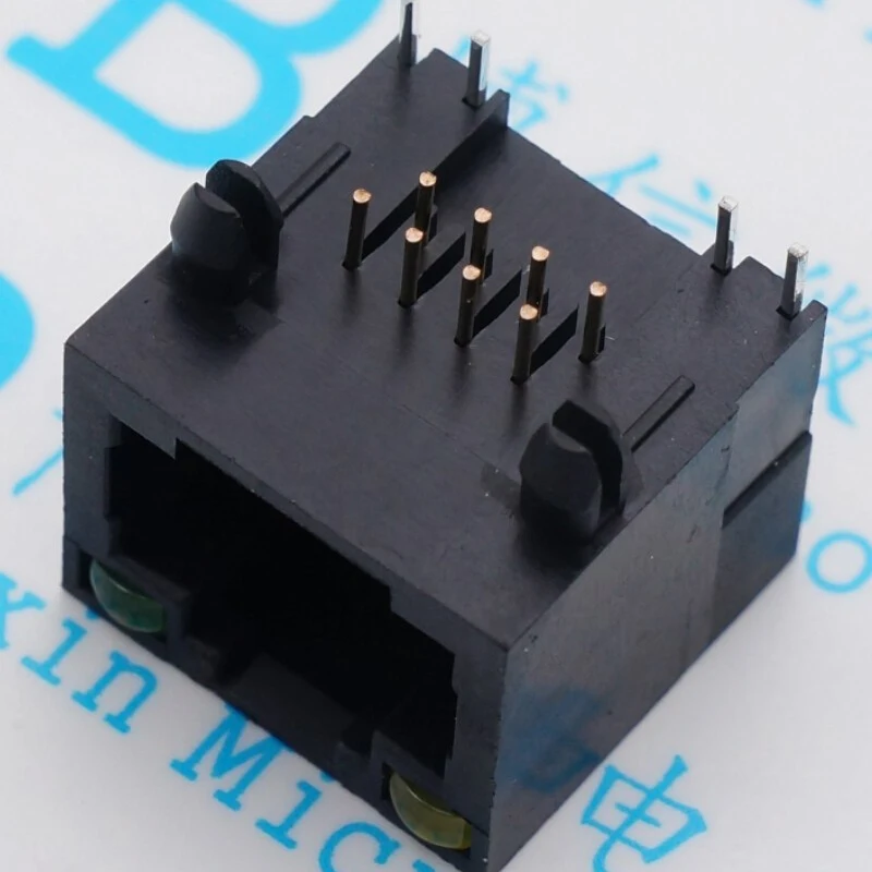 RJ45 гнездо 56 пластик со светом сетевой соединитель порт 90 градусов 56-8P8C |