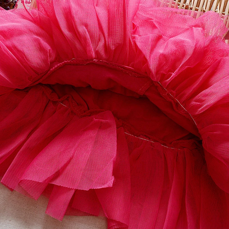 Новинка 2018 кружевная Милая юбка принцессы с бантом для девочек мягкая бальная