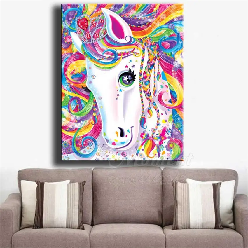 Алмазная живопись с лошадью мультяшная картина из мультфильма мозаика вышивка