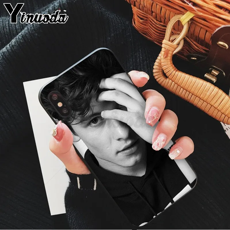 Умный чехол Yinuoda Shawn Mendes 98 черный мягкий для iPhone 6S 6plus 7 7plus 8 8Plus X Xs MAX 5 5S XR | Мобильные