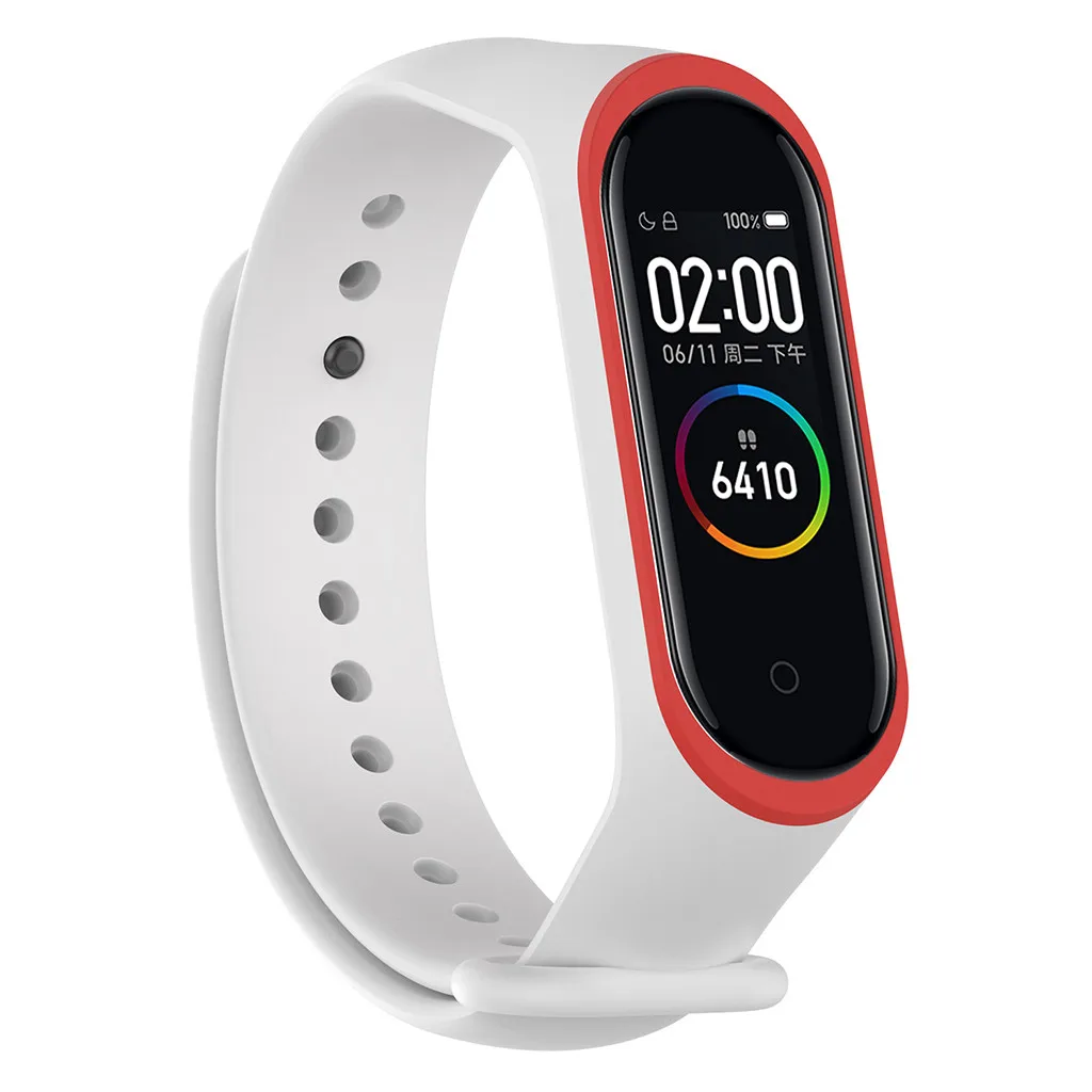 Браслет для xiaomi mi Band 4 Два Цветные Наручные часы спортивный браслет силиконовый