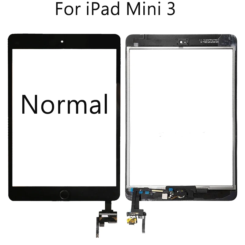 1 шт. для iPad Mini 3 A1599 A1600 A1601 сенсорный экран планшет Передняя стеклянная панель с Замена кнопки «домой» бесплатный инструмент черный белый