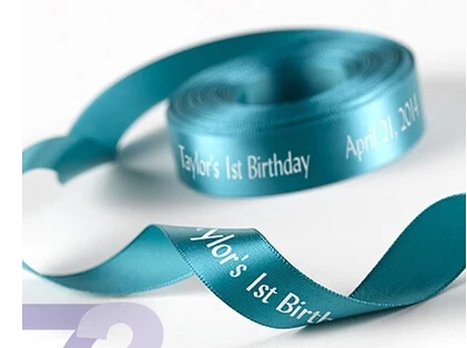 

005 Satin Printed Customized Ribbon LOGO Personal 300 yards /lot