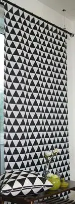 90 percent shading Top Finel, черно-белая полоска, печать, занавеска, панель для гостиной, спальни, маленькие треугольные затемненные занавески, s занавески, оконная панель - Цвет: 90 percent shading