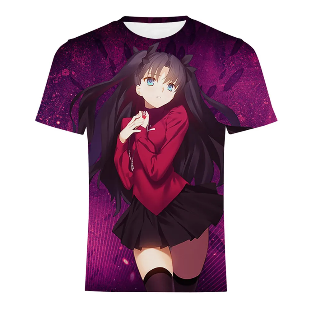 Fate stay night мужские футболки с персонажами из аниме модные 3D печать судьба ноль