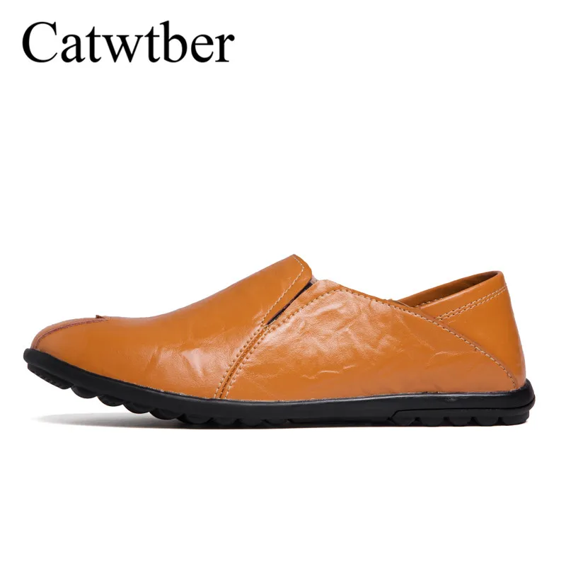 Catwtber зима-осень Мягкие Кожаные слипоны лодка ручной Повседневное ботинки martin