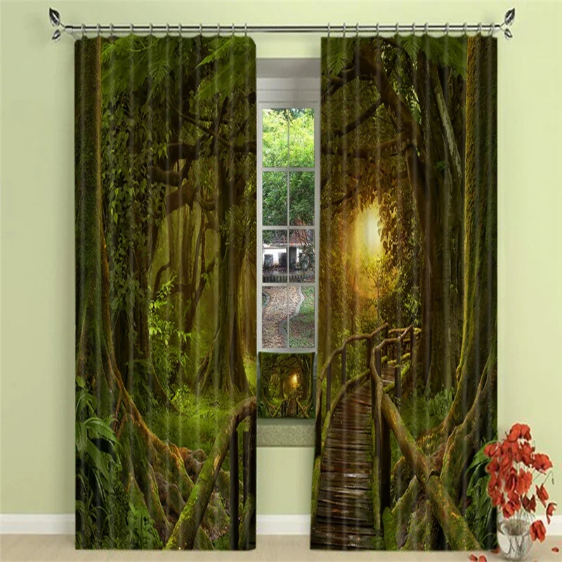 Индивидуальные геометрические фигуры Роскошные 3D затемненные занавески для