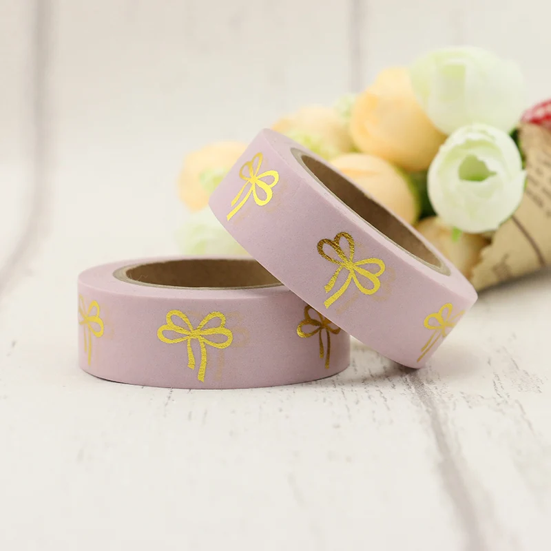 

NEW 1X 15mm*10m Red Cupid Bow Foil Washi Tape Wide Note Masking Tape School Office Supplies Paper Tape For DIY Making