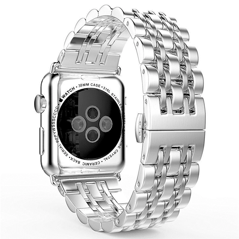 Ремешок из нержавеющей стали для Apple Watch band 44 мм 40 браслет iwatch 42 мм/38 apple watch series 5 4 3 2