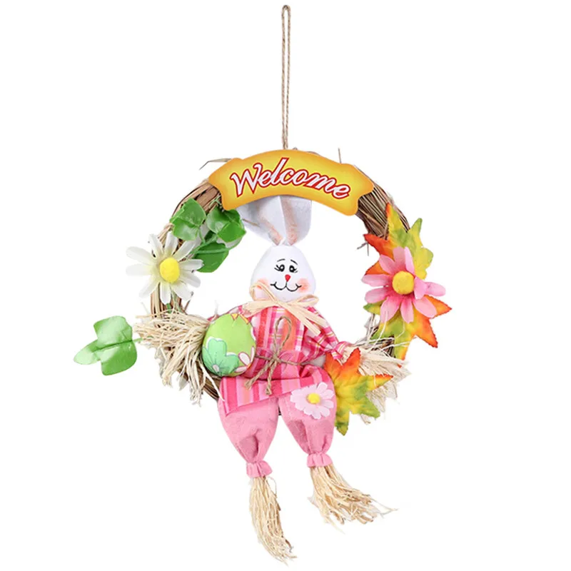 FunPa Пасхальный венок ручной работы милый пугало кролик Цветочный декор красота