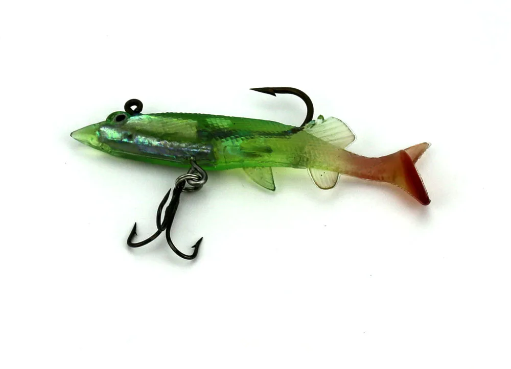 Большая распродажа 40 шт. Силиконовые приманки для рыбалки Shad искусственные двойные головки оснастки с мягкими крючками 8 см 11 г.