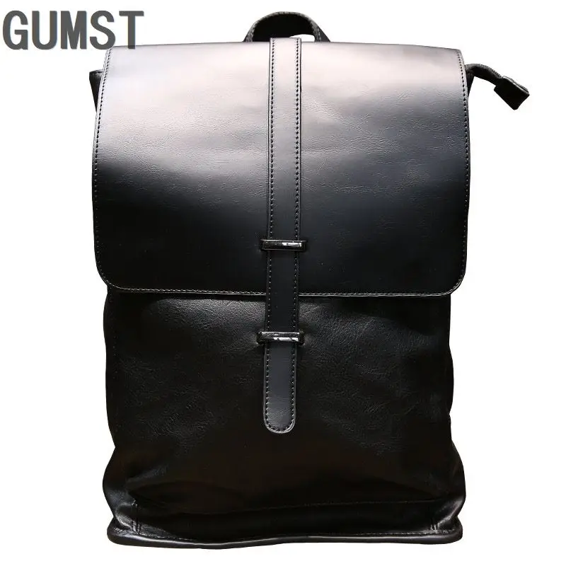 Мужской рюкзак из искусственной кожи для ноутбука деловой Mochilas Couro Masculina