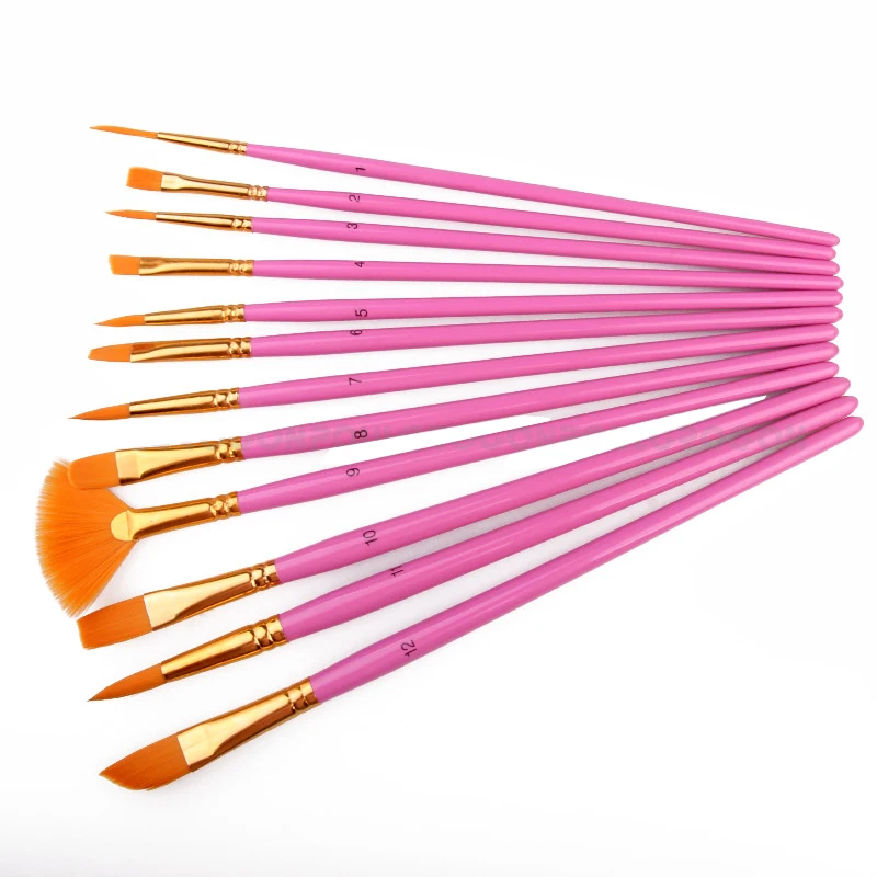 12 шт. Многофункциональный нейлоновый набор кистей для рисования художника