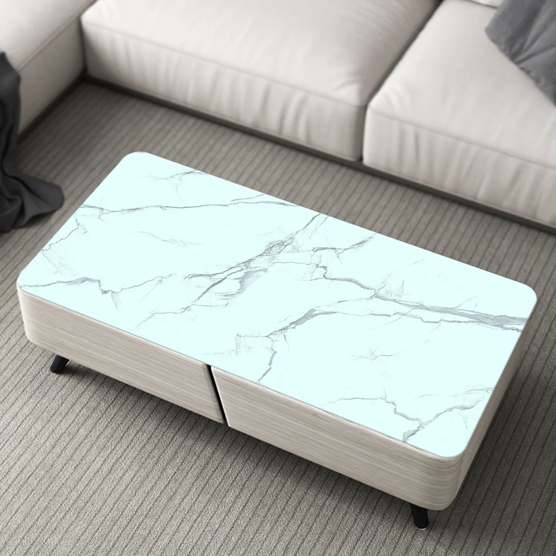 Nordic ins imitation marble thickened tablecloth pvc waterproof oil-proof Anti-scalding No-clean Dali pattern coffee table mat | Дом и сад