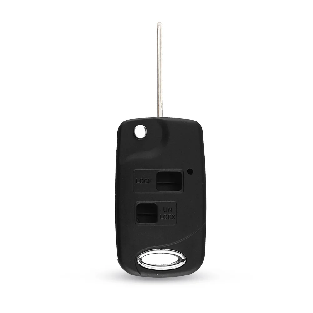KEYYOU Folding Flip Remote Key Shell 2 Button For Toyota Yaris Avensis Corolla RAV4 Echo Camry TOY47 Uncut Blade Fob Case | Автомобили и