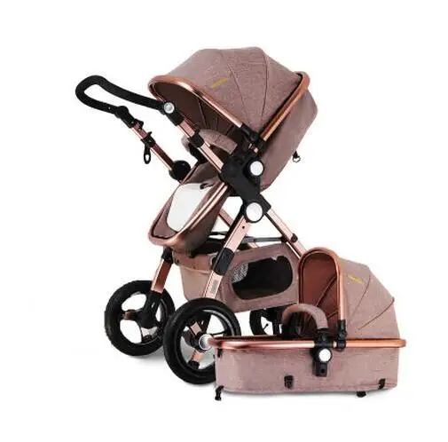 GoldBaby детская коляска 2 в 1 3 в 1 Детские автокресла России - Цвет: Khaki 2 in 1