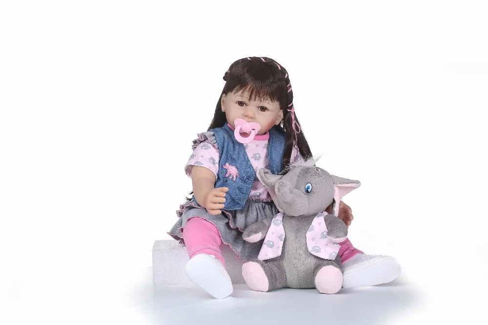 NPK Boneca Reborn 22 дюйма мягкие силиконовые виниловые куклы Baby Doll реалистичные для