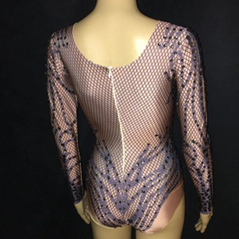 Sexy Stage Bodysuit Sparkly Rhinestones Jumpsuit Women for Christmas Celebrate Nightclub Clothing Performance Stage Costumes