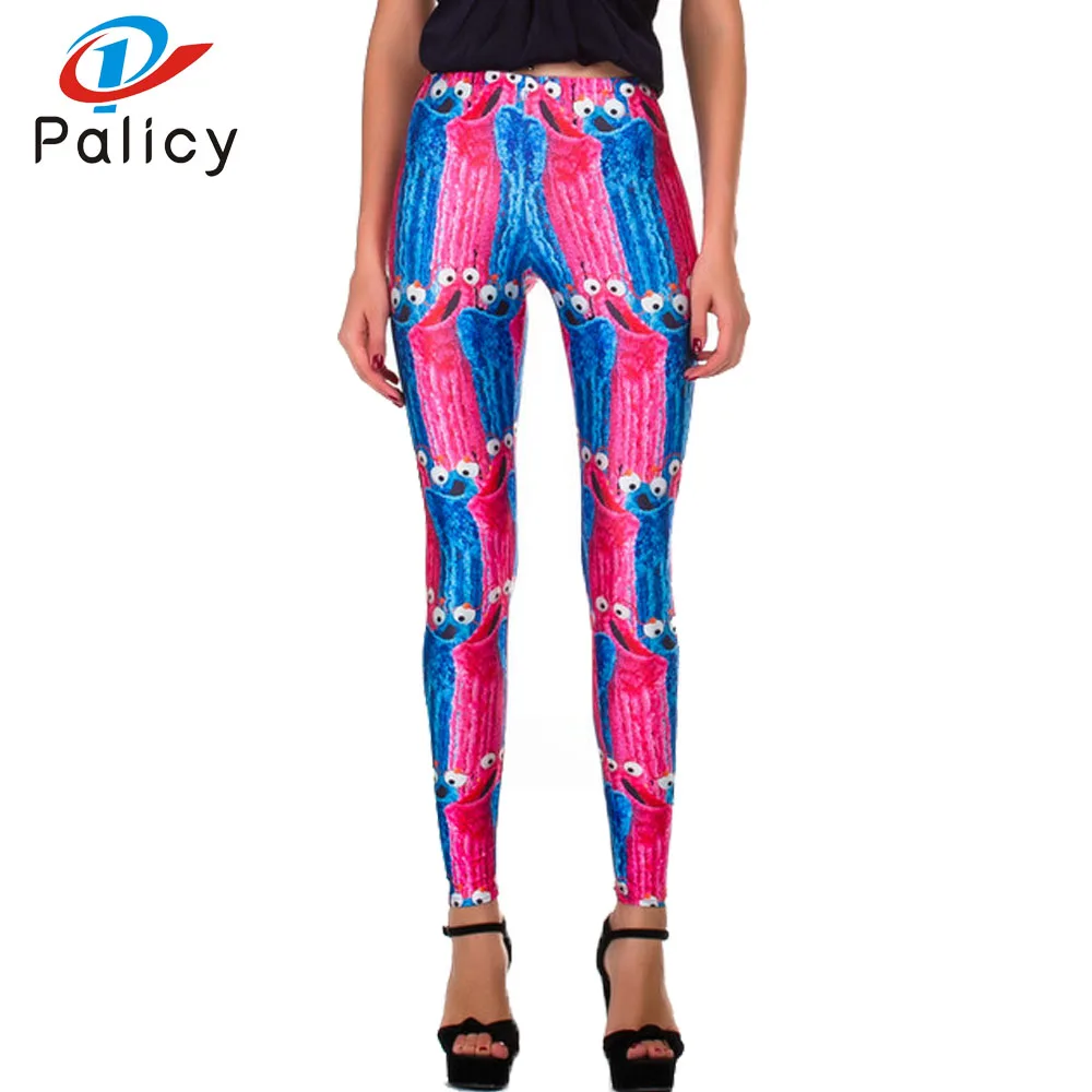 Palicy Fashion Autumn Legging Casual 3D Printed Women leggings Sexy Ladies Pink Pencil Fitness Pants Blue Cartoon Spandex