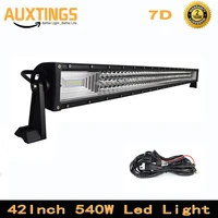 7d 42 540w led light bar triple row combo offroad light driving lamp for truck suv 4x4 4wd atv car tractor
