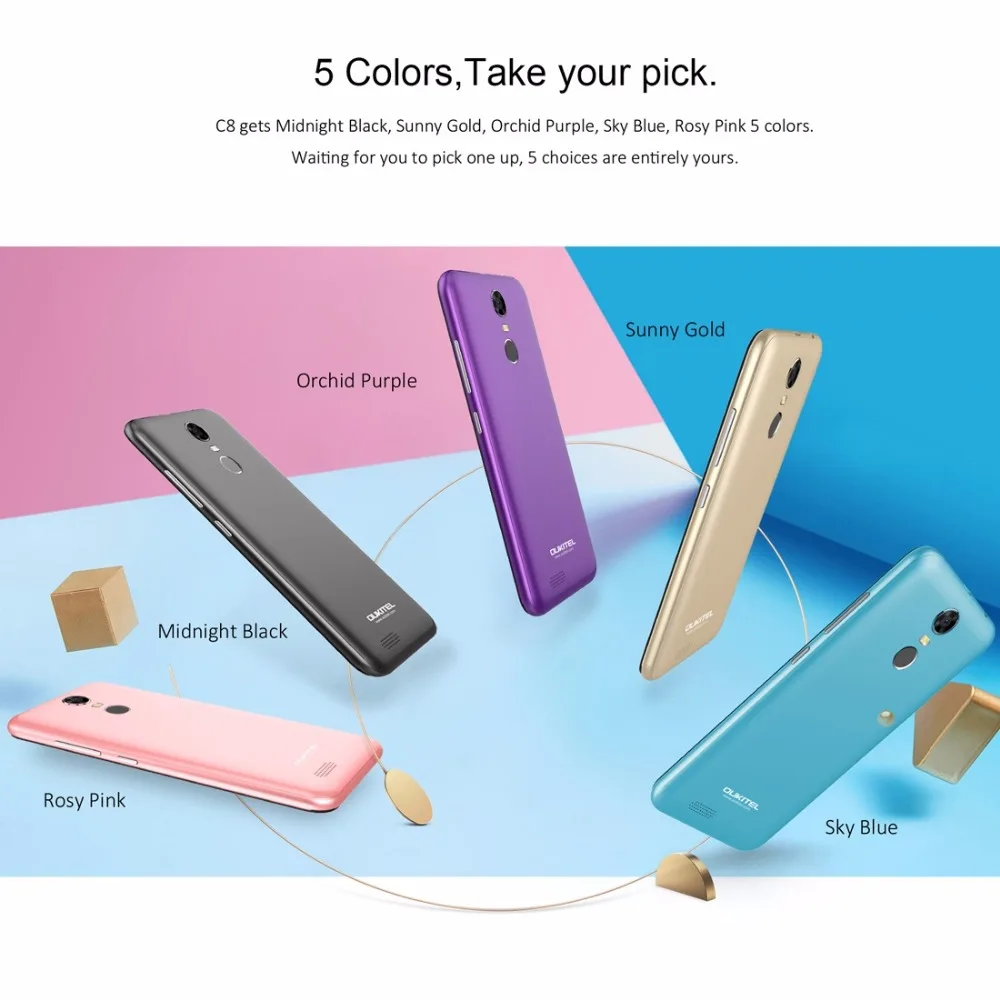 Oukitel C8 соотношением сторон 18:9 Мобильный телефон 5 &quotHD 4 ядра 1 3 ГГц 2 ГБ/16 ГБ