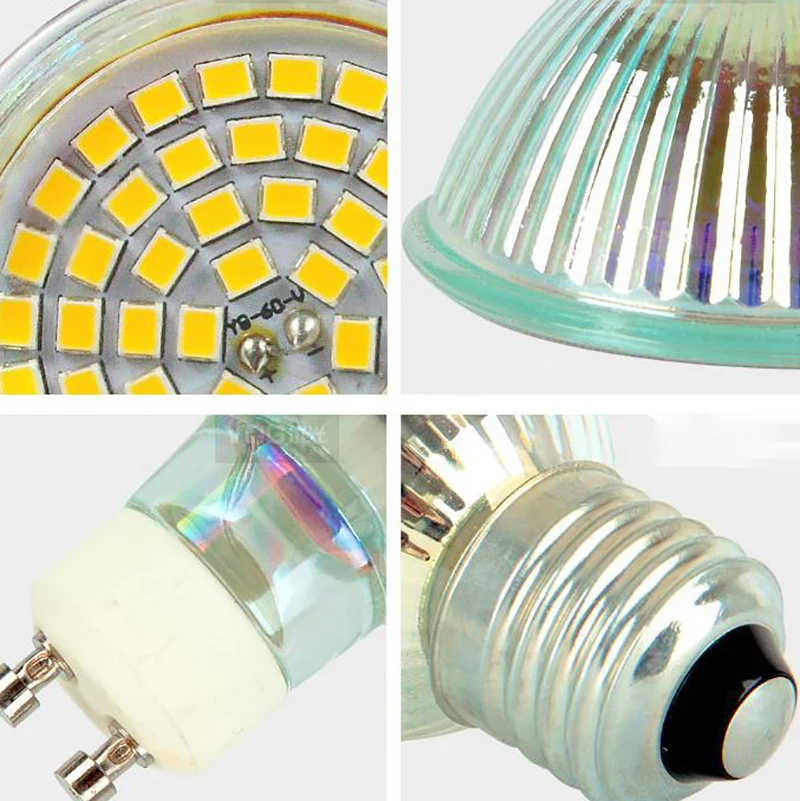 5W 60LEDs GU10 Spotlight Bulb LED Spot Light SMD2835 Chandelier Candle For Home Decor Lamp 6pcs | Лампы и освещение
