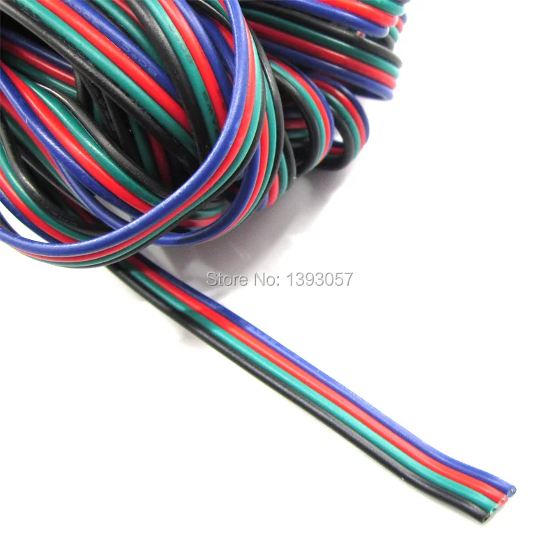 10-метровый 4-контактный 22awg RGB-кабель проводной провод из луженой меди и ПВХ