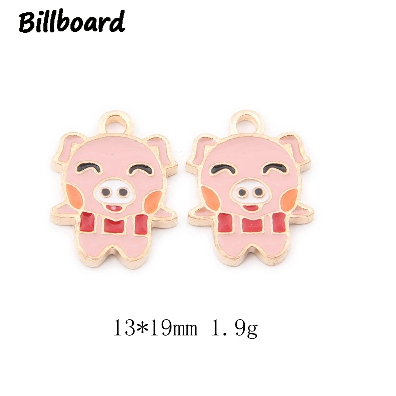 Charms for Jewelry Making Enamel Zinc Alloy Metal Trendy Animals Pig Pendant 10pcs/bag | Украшения и аксессуары