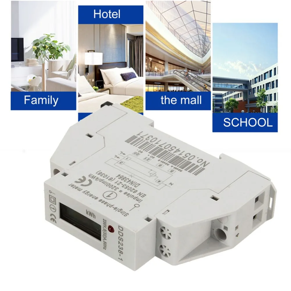 ЖК-дисплей DDS238-1 5 (32) A 230V 50 HZ/60Hz однофазный электронный Тип Мини счетчик